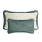 Teal Velvet with Teal Fringes Rectangle Happy Pillow from Lo Decor, Image 2