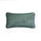 Coussin Rectangulaire en Velours Bleu Sarcelle avec Franges Bleues de Lo Decor 1