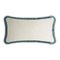 Coussin Rectangulaire en Velours Bleu Sarcelle avec Franges Bleues de Lo Decor 3