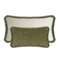 Green Velvet with Green Fringes Rectangle Happy Pillow from Lo Decor 2