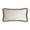 Green Velvet with Green Fringes Rectangle Happy Pillow from Lo Decor 3