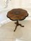Antique Victorian Burr Walnut Marquetry Inlaid Lamp Table, 1860 3
