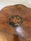 Antique Victorian Burr Walnut Marquetry Inlaid Lamp Table, 1860, Image 5