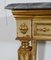 Louis XVI Konsolentisch aus Marmor und goldenem Holz, 19. Jh 10