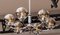 Verchromter Kronleuchter mit 6 Kristallglaskugeln von Kaiser Idell / Kaiser Leuchten, 1960er 1