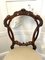Antique Victorian Carved Walnut Side Chairs, 1860s, Set of 2 7
