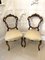 Antique Victorian Carved Walnut Side Chairs, 1860s, Set of 2 1