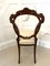 Antique Victorian Carved Walnut Side Chairs, 1860s, Set of 2 6