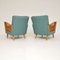 Schwedische Vintage Sessel in Blaugrün & Buche, 1960er, 2er Set 11