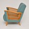 Vintage Swedish Teal & Beech Armchairs, 1960s, Set of 2 5