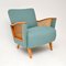 Vintage Swedish Teal & Beech Armchairs, 1960s, Set of 2, Image 4