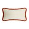 Brick Velvet with Brick Fringes Rectangle Happy Pillow from Lo Decor, Image 2