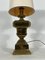 Lámpara de mesa italiana vintage grande de latón macizo, años 50, Imagen 18