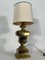 Grande Lampe de Bureau Vintage en Laiton Massif, Italie, 1950s 1