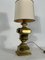 Lámpara de mesa italiana vintage grande de latón macizo, años 50, Imagen 7