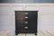 19th Century Small Black Chest of 4 Drawers 1