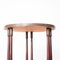 Empire Round Gold & Maroon Pine Table, Image 5