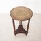 Empire Round Gold & Maroon Pine Table, Image 11
