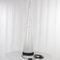 Lampada da tavolo conica in vetro di Murano trasparente con base in ferro nero, Immagine 1
