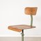 Industrial Iron & Brown Wood Adjustable Chair, Image 8