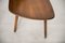 Mid-Century Italian Brown & Brass Table with Lamp 14