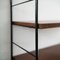 Mid-Century Black and Brown Iron & Veneer Shelf, Image 7