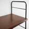 Mid-Century Black and Brown Iron & Veneer Shelf 2