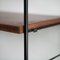 Mid-Century Black and Brown Iron & Veneer Shelf 5