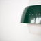 Mid-Century Frosted Green & White Ceiling Lamp, Image 4