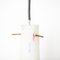 Mid-Century White Aluminum & Opaline Glass Ceiling Lamp, Image 8