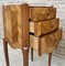 French Tulipwood Bedside Tables with Three Drawers, Set of 2 7