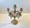 Candelabro italiano vintage de latón con seis brazos, Imagen 5