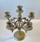 Candelabro vintage a 6 braccia in ottone, Immagine 8