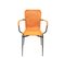 Mid-Century Italian Modern Orange Stackable Outdoor Armchairs, 1960s, Set of 4 6