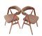 Mid-Century Modern Danish Brown Model 205 Chairs by Th. Harlev for Farstrup Møbler, 1950s, Set of 2 1