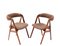 Mid-Century Modern Danish Brown Model 205 Chairs by Th. Harlev for Farstrup Møbler, 1950s, Set of 2 2