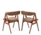 Mid-Century Modern Danish Brown Model 205 Chairs by Th. Harlev for Farstrup Møbler, 1950s, Set of 2 5
