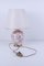 Italienische Moderne Florence Tischlampe aus Elfenbein & Rosa Porzellan 5