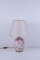 Italian Modern Ivory & Pink Porcelain Florence Table Lamp 3