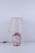Italienische Moderne Florence Tischlampe aus Elfenbein & Rosa Porzellan 3