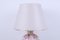 Italienische Moderne Florence Tischlampe aus Elfenbein & Rosa Porzellan 7