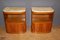 Art Deco Nachttische aus hellem Holz, 2er Set 2