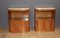 Art Deco Light Wood Nightstands, Set of 2 13