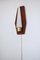 Moderne skandinavische Wandlampe aus Teak, Messing und Opalglas, 1960er 8