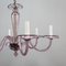 Art Deco Mauve Glass Chandelier 2