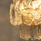 Lámpara de techo vintage de metal y cristal dorado de Kalmar, Imagen 6