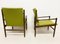 Italienische Vintage Sessel aus Lindenholz & Baumwolle, 1970er, 2er Set 4