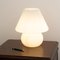 Lámpara hongo de filigrana blanca de cristal de Murano, Italia, Imagen 5