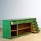 Industrial French Solid Green Pine Shop Counter with 9 Drawers, 1920s 8