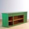 Industrial French Solid Green Pine Shop Counter with 9 Drawers, 1920s 3